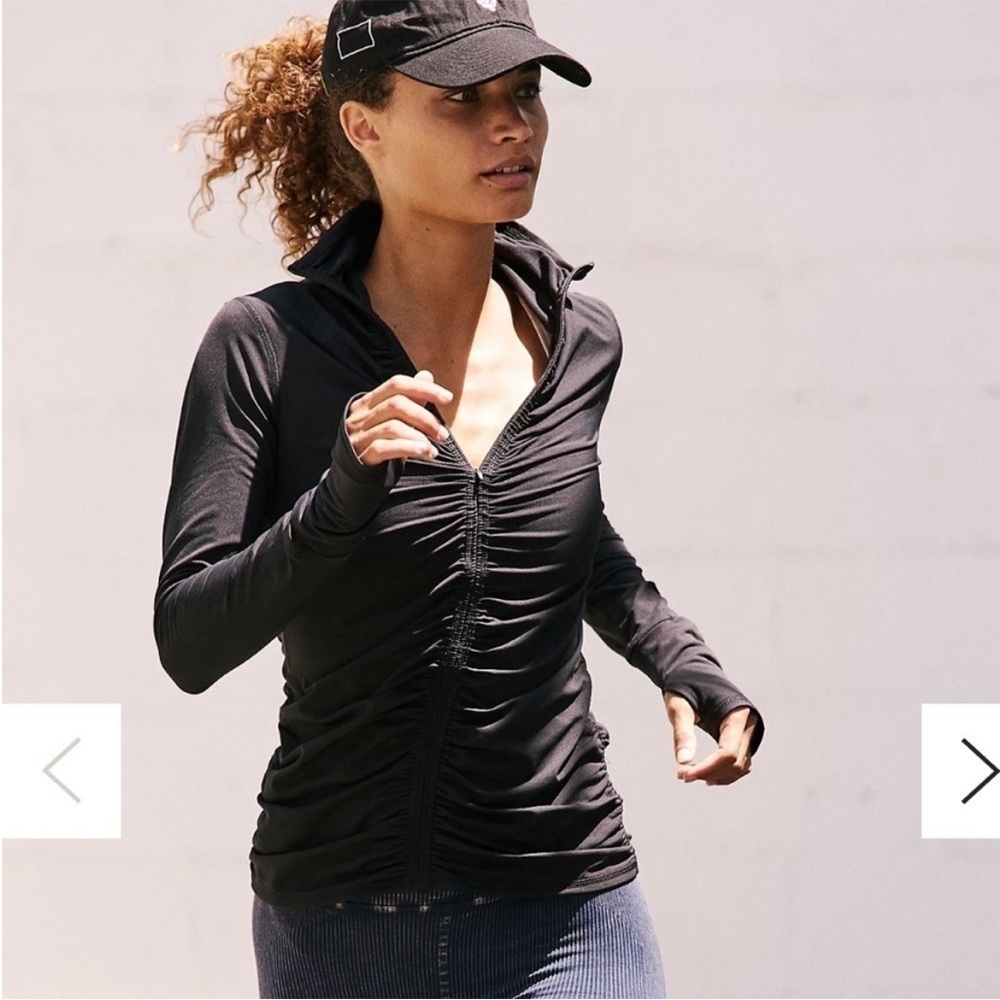 NWT FP MovementWonderland Quarter-Zip Knit Top
